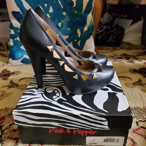 Black "Leather" Heels